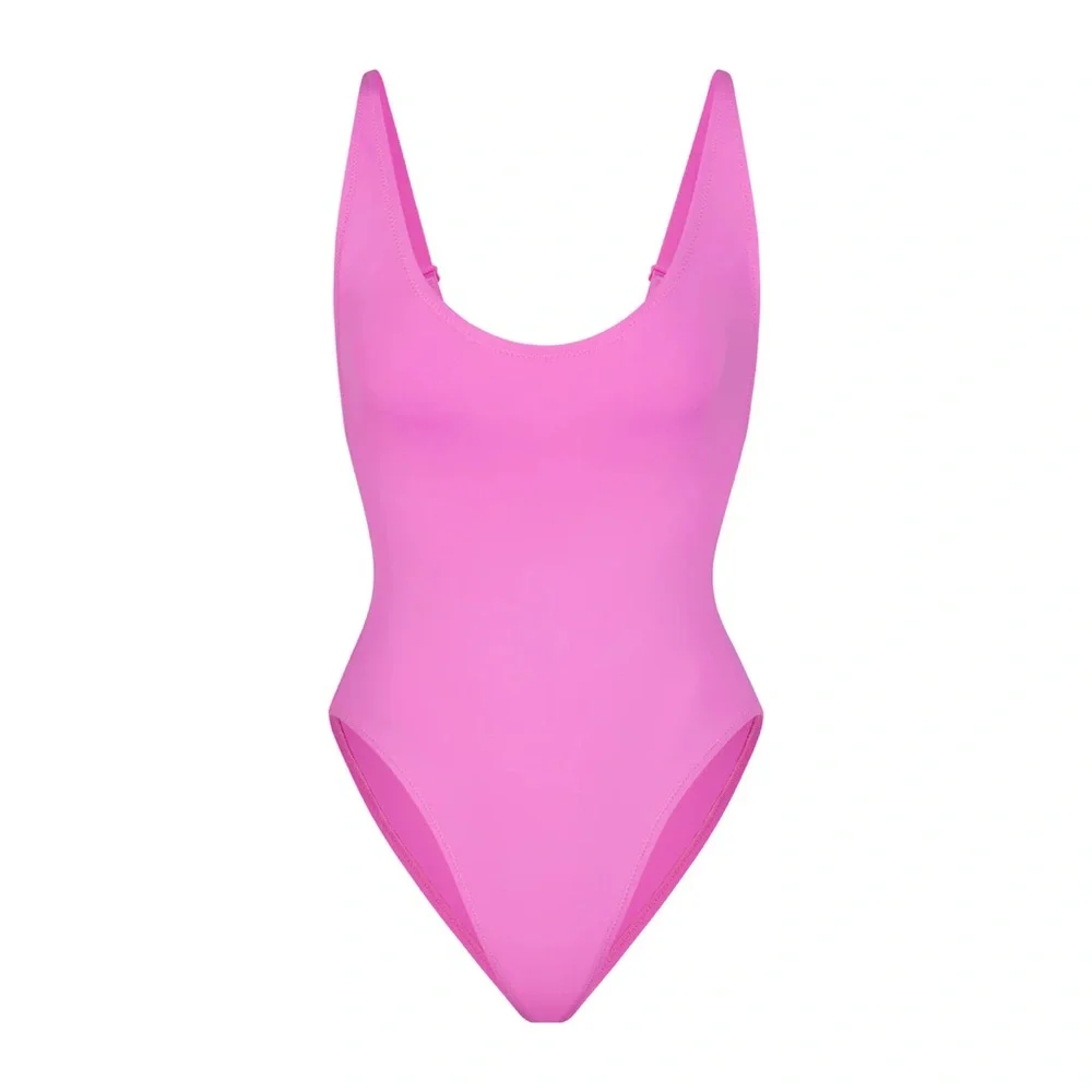 SKIMS Scoop Neck One‎ Piece Neon Orchid 2X